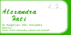 alexandra hati business card